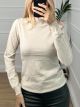 Lurex Turtleneck Sweater/Ecru