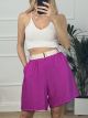 Linen Shorts/Magenta