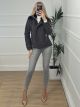 Short Zipper Coat/Dark Grey