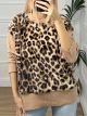 Leopard Fur Sweater/Camel