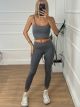 GLOW Elastic Leggings/Grey