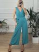 Sleeveless Jumpsuit/Petrol
