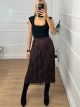 Fringe Skirt/Chocolat