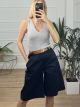 Cotton Long Shorts/Navy Blue