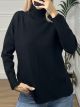 Viscose Τurtleneck LS Sweater/Black
