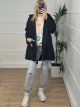 Zipper Label Boucle Coat/Black