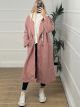 Teddy Hooded Coat/Dusty Pink