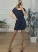 Mini Pocket Dress/Navy Blue