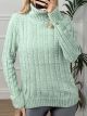 Chenille TurtleNeck Sweater/Mint