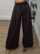 Wide Bow Pants/Chocolat
